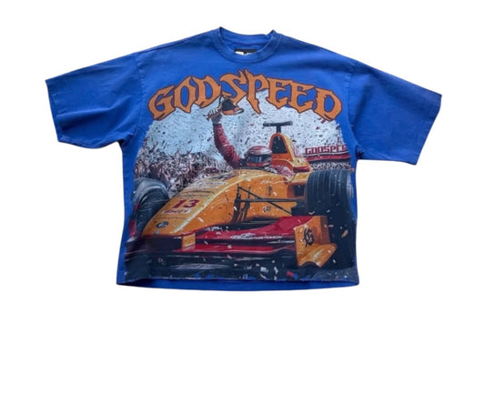 Godspeed F1 Finishline Blue Wash T-Shirt