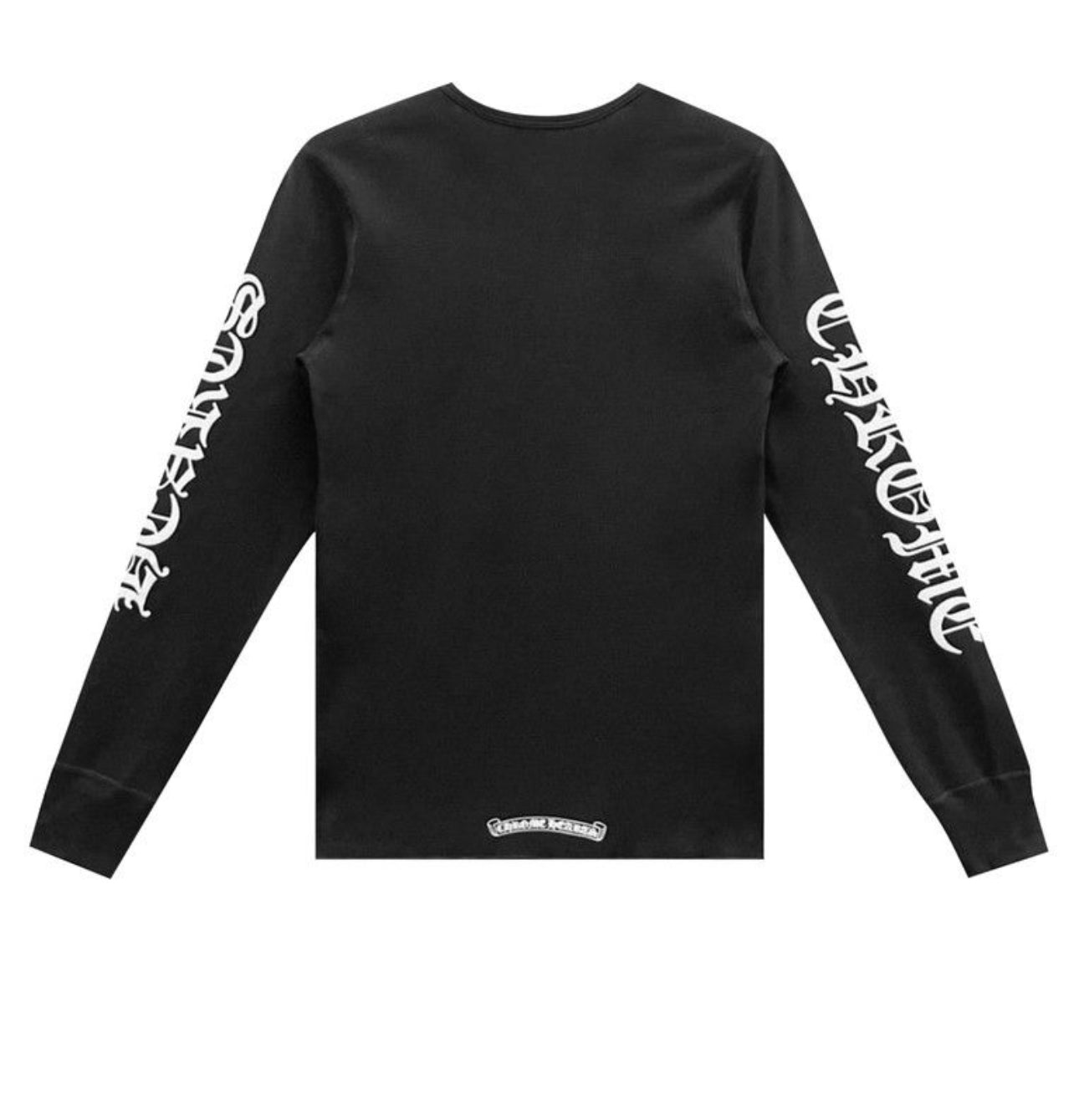 Chrome Hearts Scroll Logo Long-Sleeve Thermal T-Shirt 'Black'