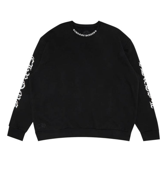 Chrome Hearts Neck Logo Crewneck Sweatshirt 'Black'