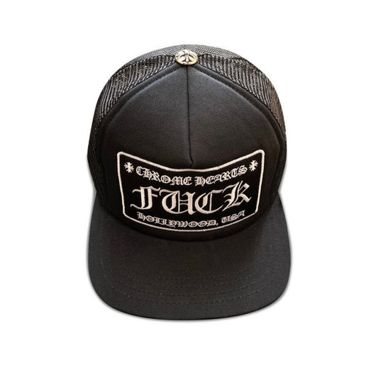 Chrome Hearts FUCK Hollvwood Trucker Hat 'Black'