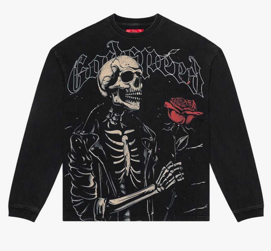 GODSPEED VALENTINE L/S TEE WASHED BLACK