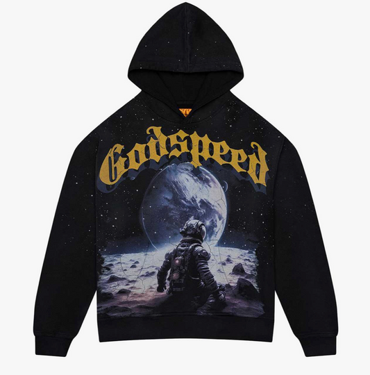 GODSPEED NO LOOKING BACK HOODIE BLACK/YELLOW